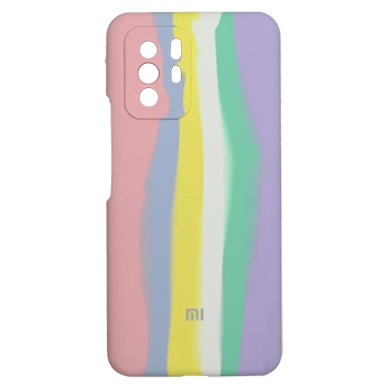 قاب سیلیکونی محافظ لنز رنگین کمانی مناسب برای گوشی های Poco X3 GT / Redmi Note 10 Pro 5G